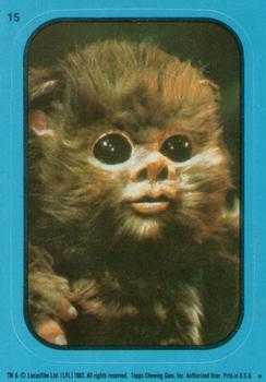 1983 Topps Star Wars: Return of the Jedi - Stickers #15 Baby Ewok Front