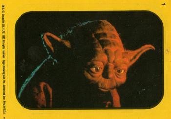1983 Topps Star Wars: Return of the Jedi - Stickers #1 Yoda Front