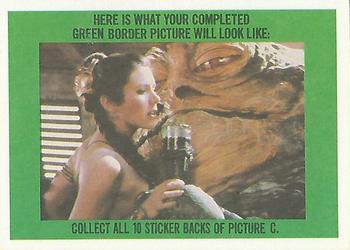 1983 Topps Star Wars: Return of the Jedi - Stickers #51 C-3PO / Chewbacca / Leia Organa Back