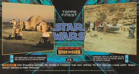 1995 Topps Widevision Star Wars - Finest Chromium #C-2 Luke Skywalker Back