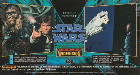 1995 Topps Widevision Star Wars - Finest Chromium #C-3 Powerless in the grip of the Death Star's tractor beam Back