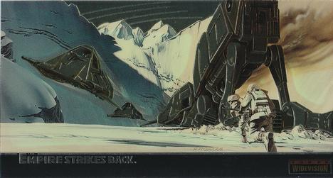1995 Topps Widevision Star Wars: The Empire Strikes Back - Finest Chromium #C-4 Toppling AT-AT Front