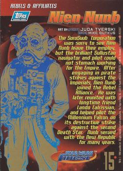 1996 Finest Star Wars - Refractors #15 Nien Nunb Back