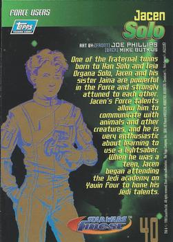 1996 Finest Star Wars - Refractors #40 Jacen Solo Back