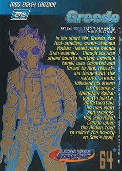 1996 Finest Star Wars - Refractors #64 Greedo Back