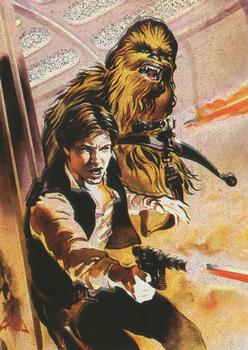 1996 Finest Star Wars - Matrix #M1 Han Solo & Chewbacca Front
