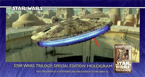 1997 Topps Widevision The Star Wars Trilogy Special Edition - Holograms #H2 The Falcon Back