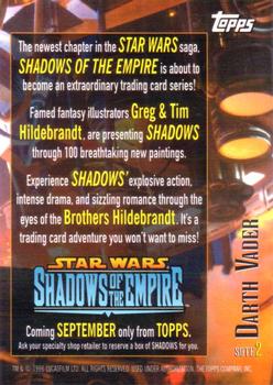 1996 Topps Star Wars Shadows of the Empire - Promos #SOTE2 Darth Vader Back