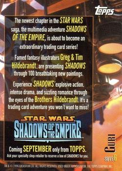1996 Topps Star Wars Shadows of the Empire - Promos #SOTE6 Guri Back