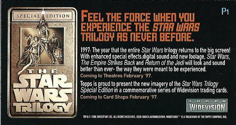 1997 Topps Widevision The Star Wars Trilogy Special Edition - Promos #P1 Stormtroopers Back