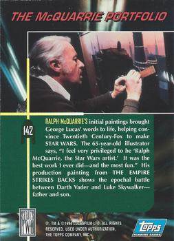 1994 Topps Star Wars Galaxy Series 2 #142 Ralph McQuarrie Back
