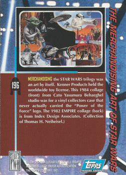 1994 Topps Star Wars Galaxy Series 2 #196 Merchandising Back