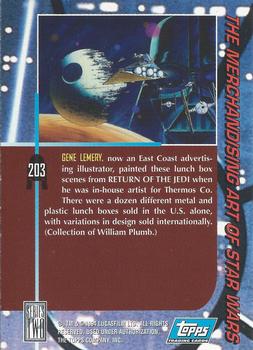 1994 Topps Star Wars Galaxy Series 2 #203 Gene Lemery Back