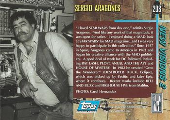 1994 Topps Star Wars Galaxy Series 2 #208 Sergio Aragones Back