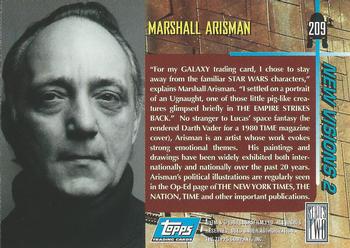 1994 Topps Star Wars Galaxy Series 2 #209 Marshall Arisman Back
