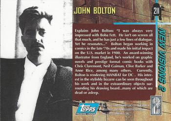 1994 Topps Star Wars Galaxy Series 2 #211 John Bolton Back