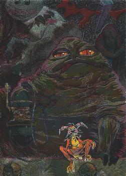 1994 Topps Star Wars Galaxy Series 2 - Etched Foil #11 Jabba the Hutt Front
