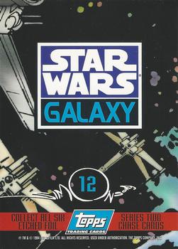 1994 Topps Star Wars Galaxy Series 2 - Etched Foil #12 Oola Back