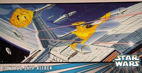 1999 Topps Widevision Star Wars: Episode I Series 2 - Chrome #C4 Control Ship Attack - Retail Front