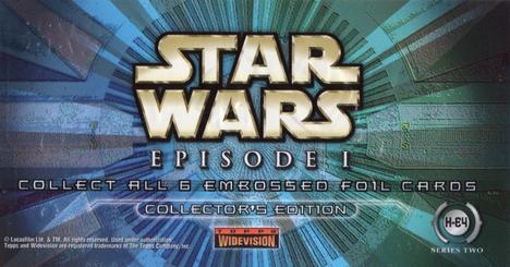 1999 Topps Widevision Star Wars: Episode I Series 2 - Embossed Foil #H-E4 Sebulba on the Move - Hobby Back