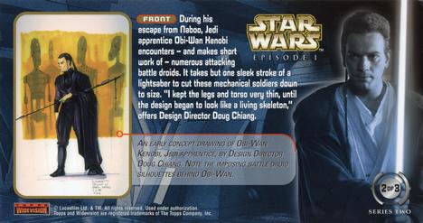 1999 Topps Widevision Star Wars: Episode I Series 2 - Oversized #2 Cutting Down the Battle Droids Back