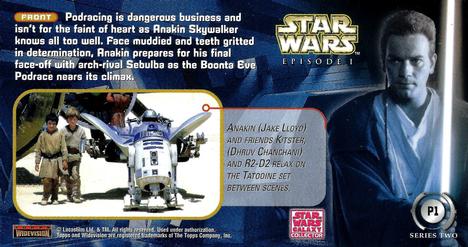 1999 Topps Widevision Star Wars: Episode I Series 2 - Promos #P1 Racing with Conviction Back