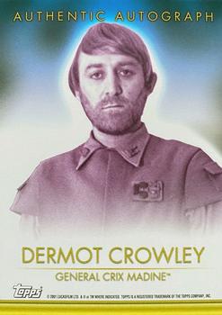 2001 Topps Star Wars Evolution - Autographs #NNO Dermot Crowley Back