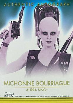 2001 Topps Star Wars Evolution - Autographs #NNO Michonne Bourriague Back