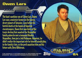 2001 Topps Star Wars Evolution - Evolution A #8A Owen Lars Back