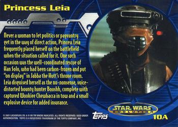 2001 Topps Star Wars Evolution - Evolution A #10A Princess Leia Back