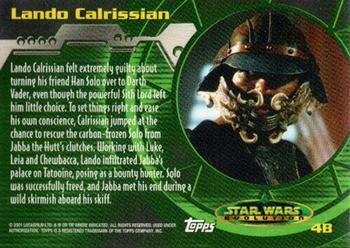 2001 Topps Star Wars Evolution - Evolution B #4B Lando Calrissian Back