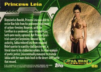 2001 Topps Star Wars Evolution - Evolution B #8B Princess Leia Back