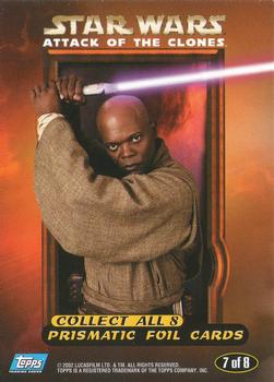 2002 Topps Star Wars: Attack of the Clones - Prismatic Foil #7 Mace Windu Back