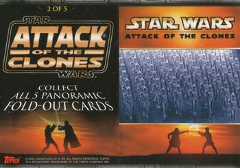 2002 Topps Star Wars: Attack of the Clones - Panoramic Fold-Out #2 Trooper Batallion Back