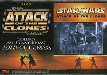 2002 Topps Star Wars: Attack of the Clones - Panoramic Fold-Out #4 Dark Side Back