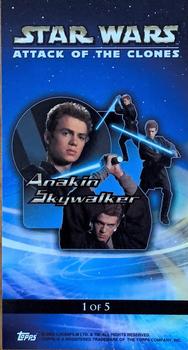2002 Topps Star Wars: Attack of the Clones - Oversized Foil #1 Anakin Skywalker Back