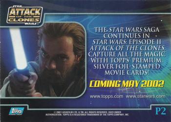 2002 Topps Star Wars: Attack of the Clones - Promos #P2 The Saga Continues Back