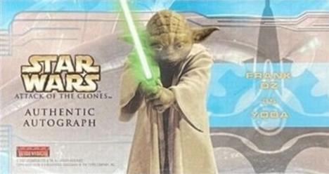 2002 Topps Star Wars: Attack of the Clones Widevision - Autographs #NNO Frank Oz Back