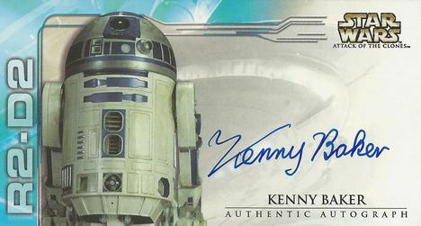 2002 Topps Star Wars: Attack of the Clones Widevision - Autographs #NNO Kenny Baker as R2-D2 Front