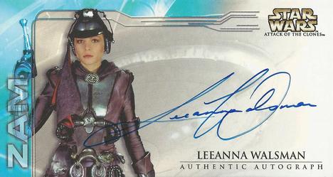 2002 Topps Star Wars: Attack of the Clones Widevision - Autographs #NNO Leeanna Walsman as Zam Wesell Front