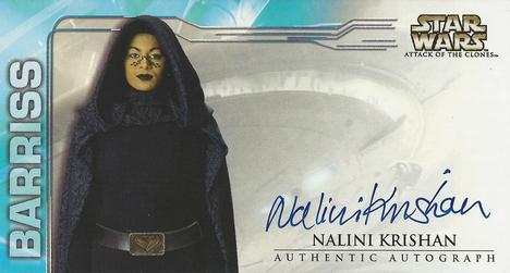 2002 Topps Star Wars: Attack of the Clones Widevision - Autographs #NNO Nalini Krishan Front