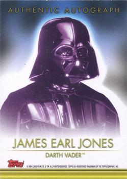 2004 Topps Heritage Star Wars - Autographs #NNO James Earl Jones Back