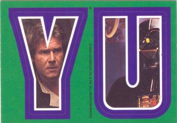 2004 Topps Heritage Star Wars - Alphabet Stickers #6 Y U Front