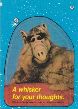 1987 Topps ALF - Stickers #10 A whisker for your thoughts. Front