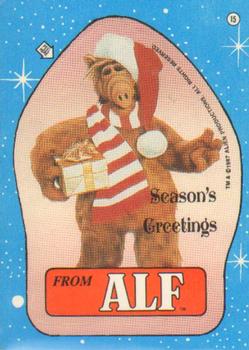 1987 Topps ALF - Stickers #15 Season's Greetings From Alf Front