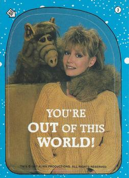 1987 Topps ALF - Stickers #3 You're Out Of This World! Front