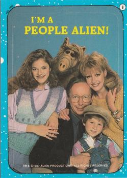 1987 Topps ALF - Stickers #9 I'm a People Alien! Front