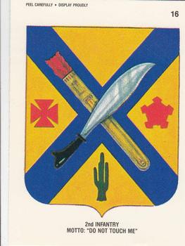 1991 Topps Desert Storm - Stickers #16 2nd Infantry Motto: 