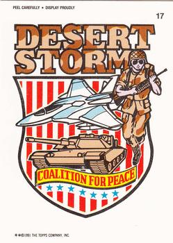 1991 Topps Desert Storm - Stickers #17 Desert Storm Front