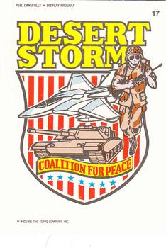 1991 Topps Desert Storm - Stickers #17 Desert Storm Front